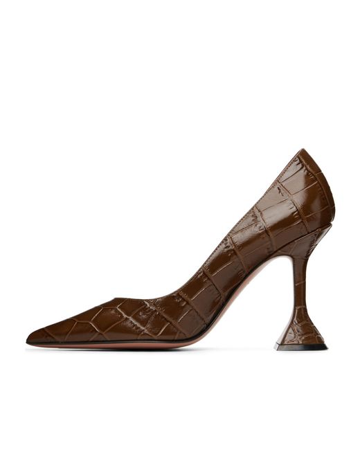 AMINA MUADDI Brown Ami Pump 95 Pointed-Toe High Heels