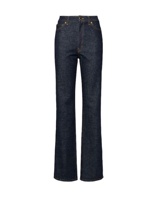 Khaite Blue Danielle Denim High-Rise Straight Jeans