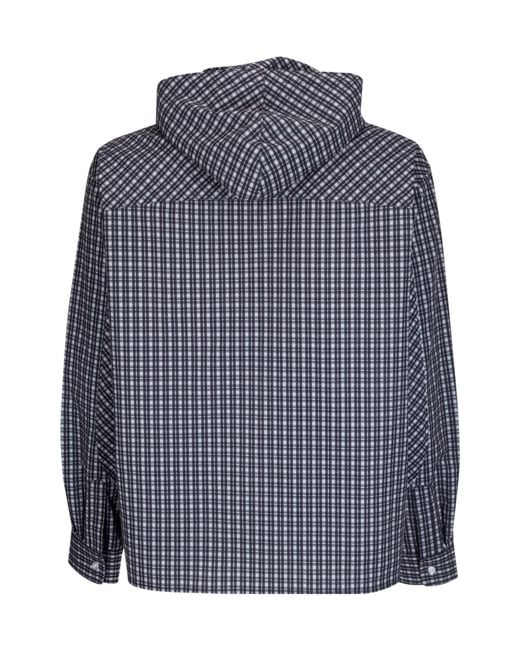 Roa Blue Aair Flowave Hooded Checked Jacket for men