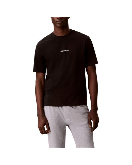 Calvin Klein Black Crew-Neck Short-Sleeve T-Shirt for men