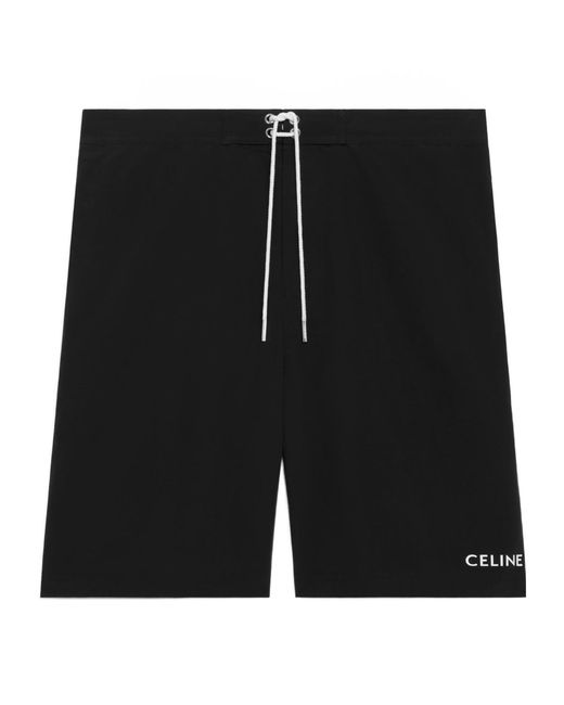Céline Black Swim Shorts for men