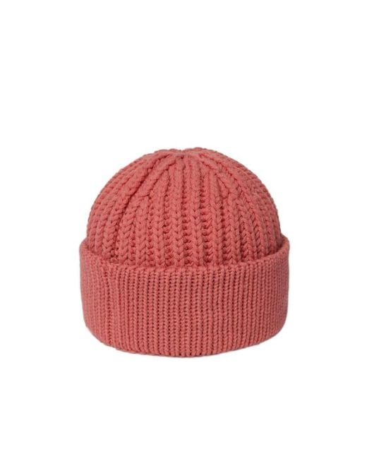 Gucci Red Wool Cashmere Hat With Embroidery