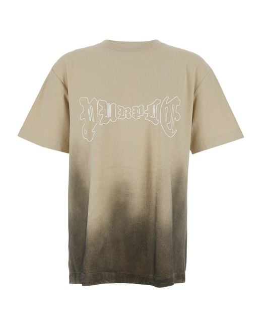 Purple Brand Green Textured Jersey Ss Tee for men