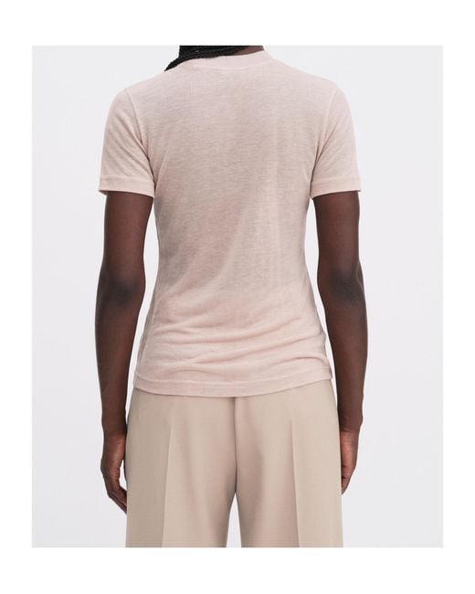 Filippa K Pink Crew Neck T-Shirt