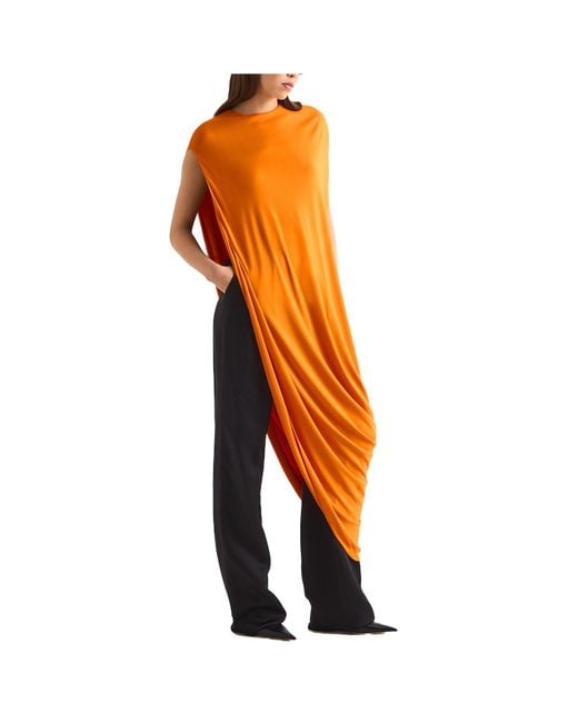 Tom Ford Orange Minimalist Long Top