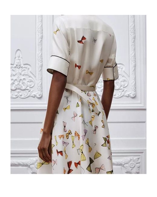 Dior White Iviera Mid-Length Belted Shirtdress