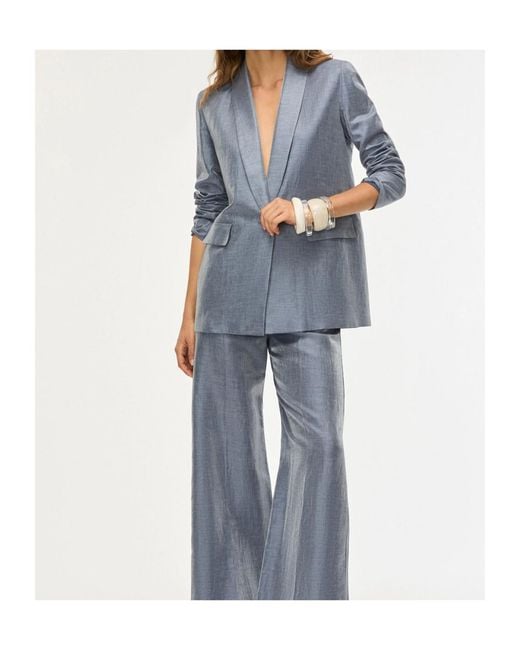 iBlues Blue Satin Blazer