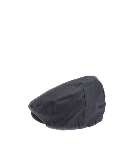 Barbour Blue Wax Flat Cap for men