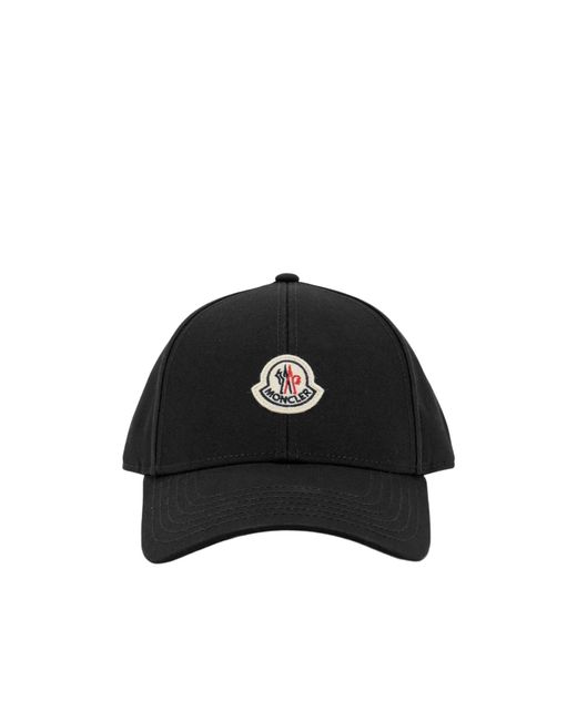 Moncler Black Logo Hat for men