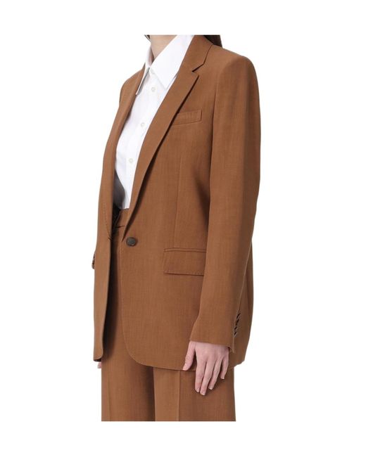 Etro Brown Long-Sleeved Suit Jacket