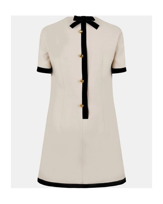 Prada White Sablè Short-Sleeved Mini Dress