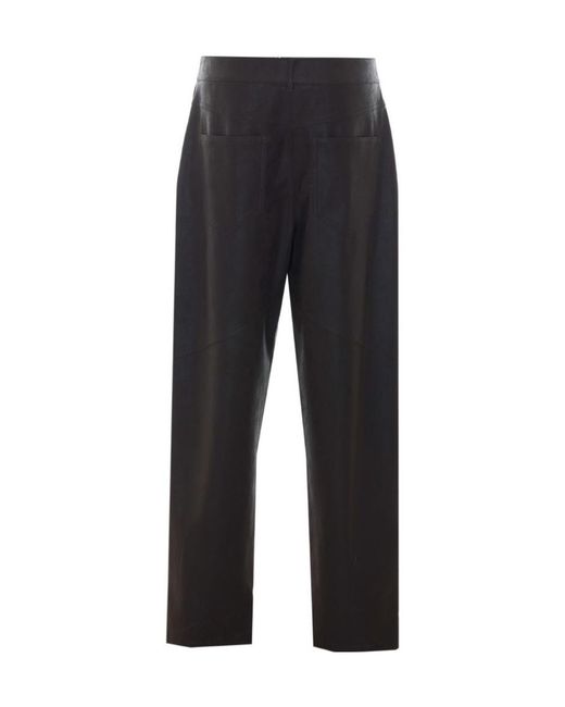 Liu Jo Black Wide-Leg Five-Pocket Pants