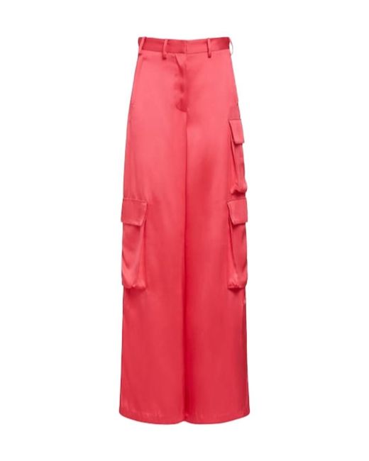 Versace Red Work Casual Pants