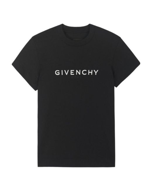 Givenchy Black 4G Emblem Printed Crewneck T-Shirt