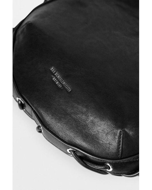 Ann Demeulemeester White Henna Lace-Up Shoulder Bag