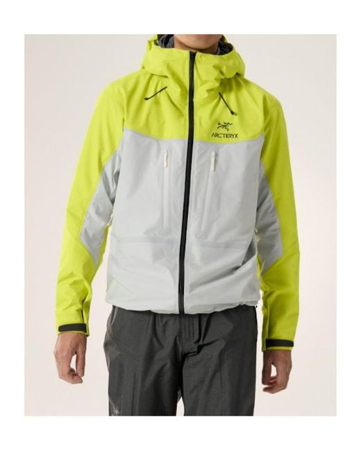 Arc'teryx Yellow Colorblock Hooded Jacket for men