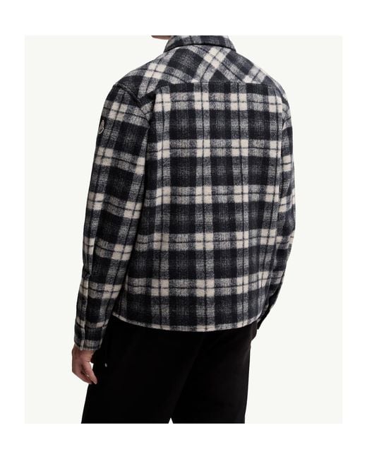 Moncler Blue Logo Patch Zip-Up Jacket for men