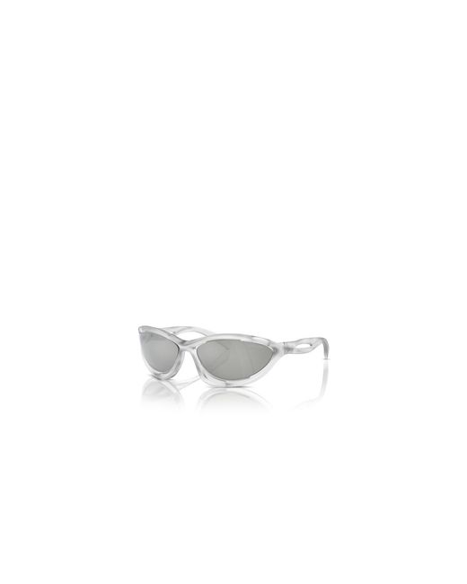 Prada White Eyewear Oval Frame Sunglasses
