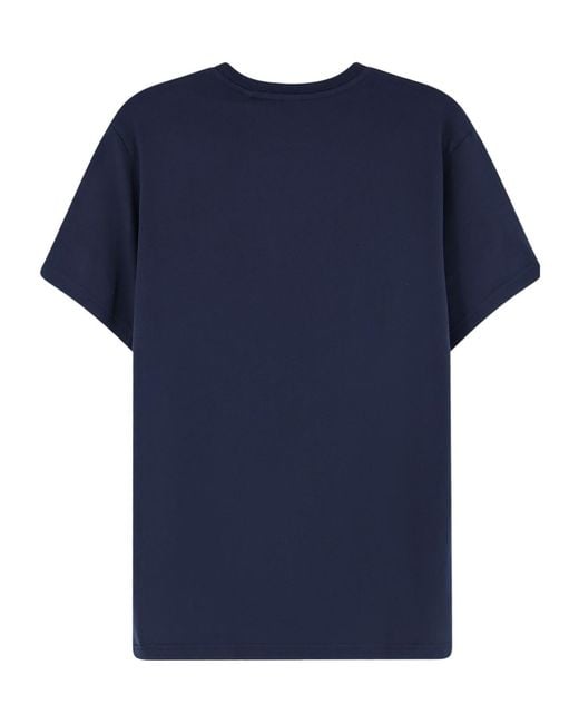 Aspesi Blue Silenzio Print T-Shirt for men