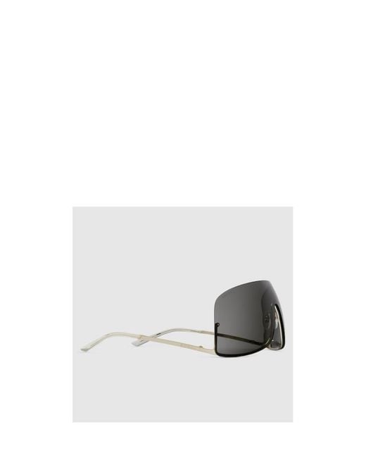 Gucci Gray Eyewear Shield Frame Sunglasses for men