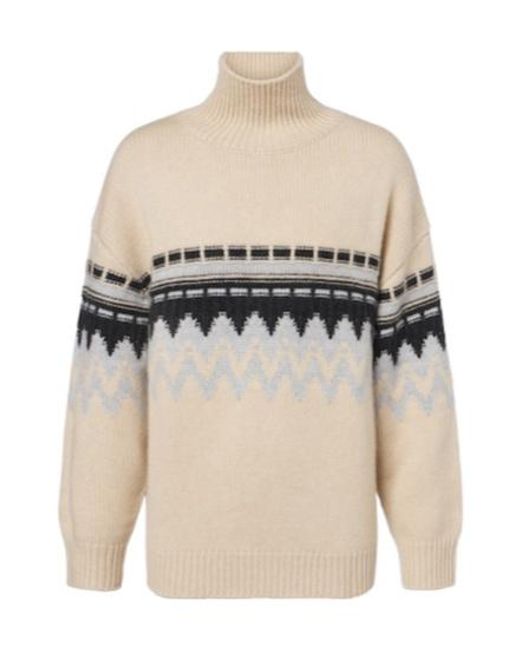 Jardin Des Orangers White Fair Isle Cashmere Sweater