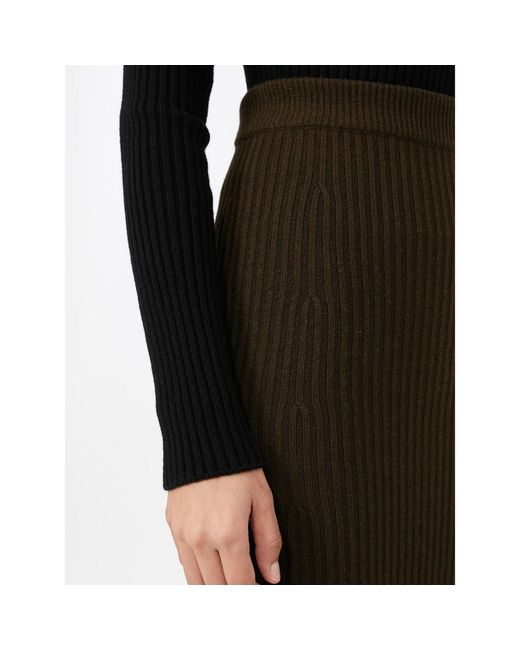 Max Mara Green Boris Knit Ribbed Skirt