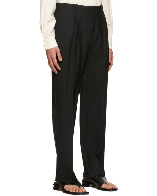Our Legacy Black Pleated Pants for men
