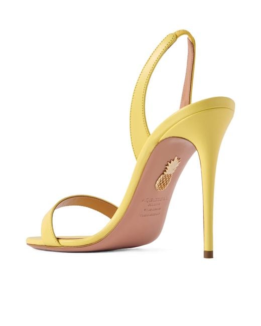 Aquazzura Metallic Thin-Strap Sandals