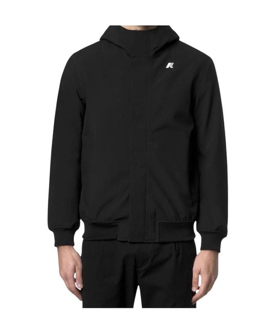 K-Way Black Joachim Bonded Jacket for men