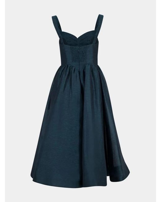 Zimmermann Blue Rebellion Drape Midi Dress
