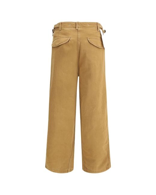 R13 Natural Flap-Pocket Trousers