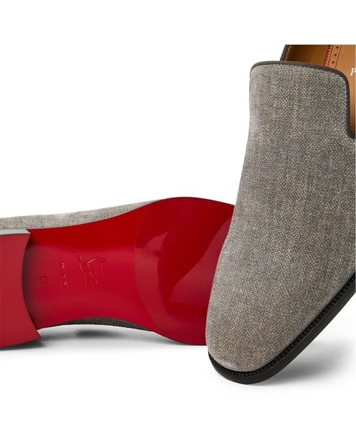 Christian Louboutin Gray Slip-On Business Casual Shoes for men
