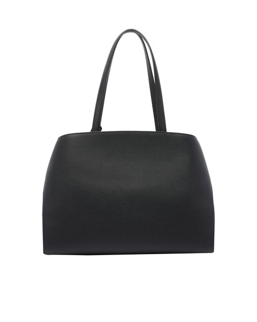 Ferragamo Black Hug Top-Zip Leather Shoulder Bag