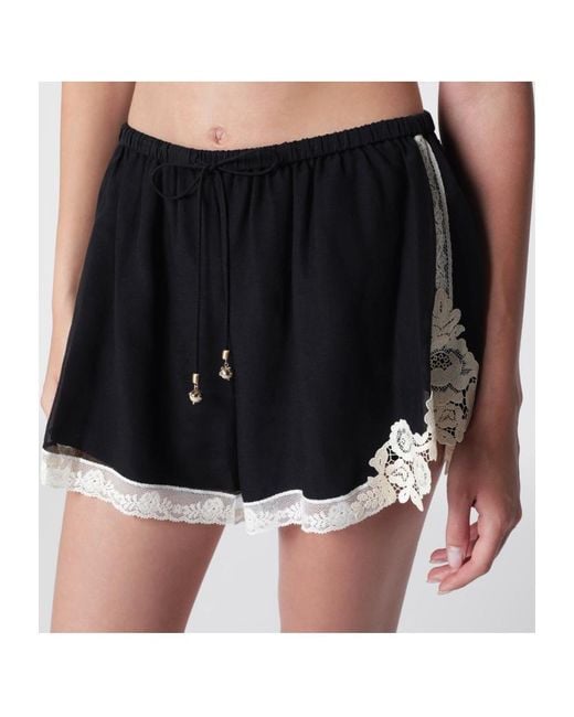 Zimmermann Black Roselight Shorts