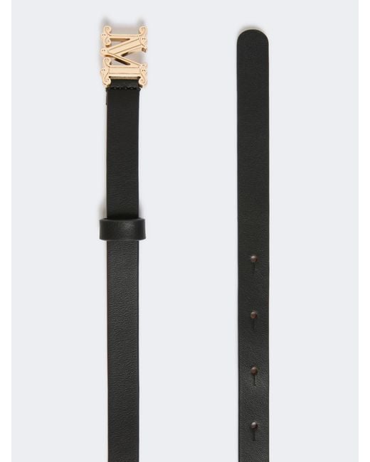 Max Mara White Aziata Leather Belt