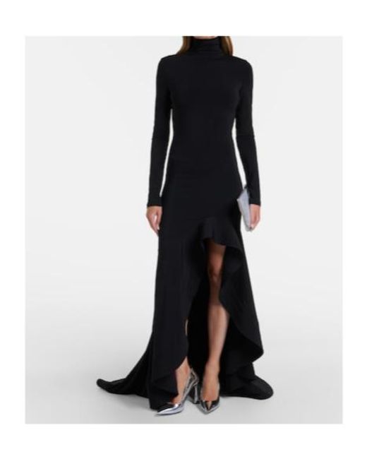Stella McCartney Black Crêpe Jersey Gown