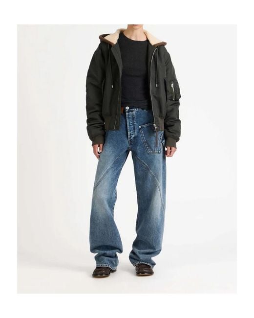 J.W. Anderson Black Hooded Bomber Jacket