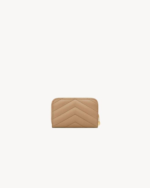 Saint Laurent Natural Cassandre Change Purse