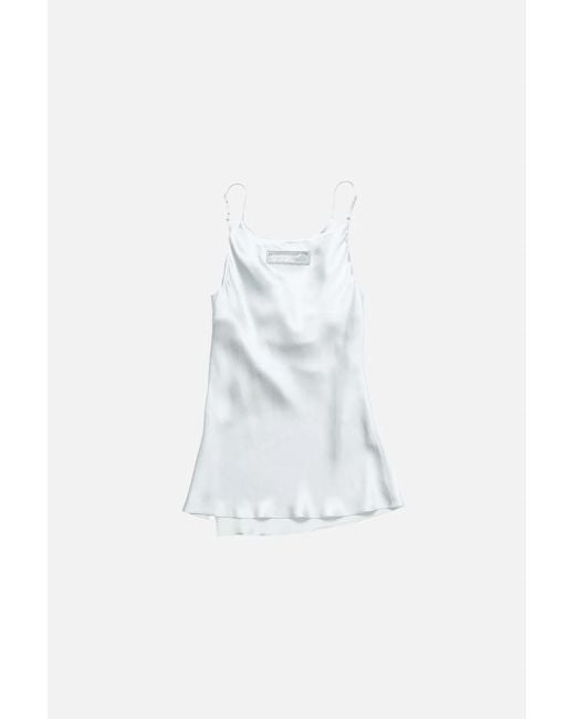 Acne Blue Shiny Satin Tank Top