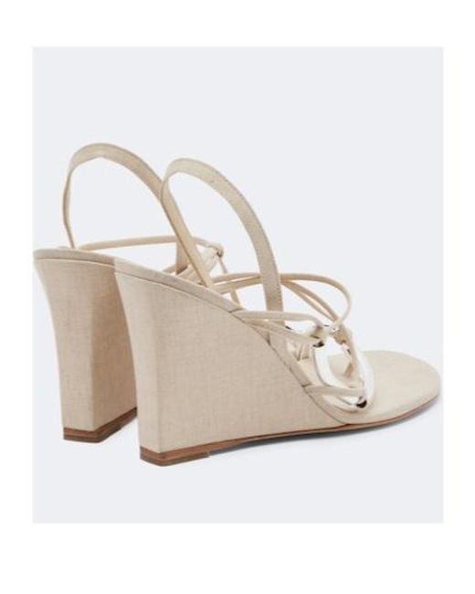 Christopher Esber Natural Molten Wedge Thong Sandals