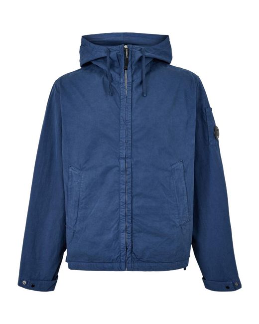C P Company Blue Garment Dyed Jacket for men