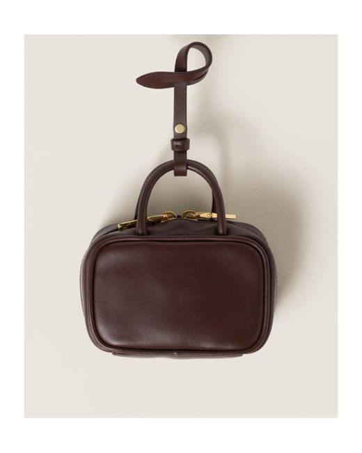 Miu Miu Brown Leather Micro Bag