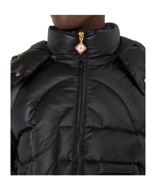 Casablanca Black Logo Quilted Down Jacket for men