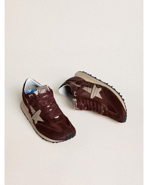 Golden Goose Deluxe Brand Brown Marathon Low-Top Sneakers for men