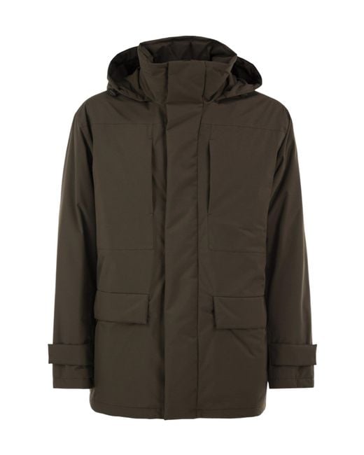 Herno Green Long-Sleeved Down Jacket for men