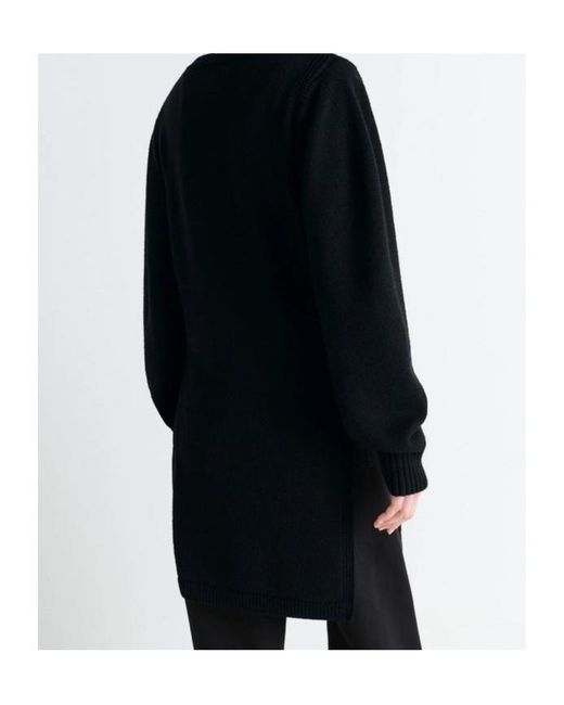 Lemaire Black Long-Sleeved Crewneck Jumper