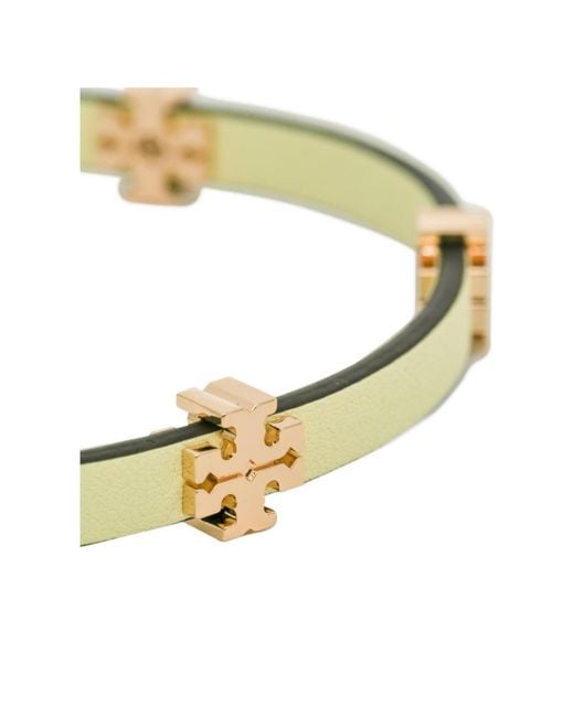 Tory Burch Metallic Logo-Plaque Bracelet