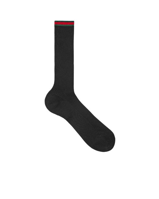Gucci Black Web Detailed Socks for men