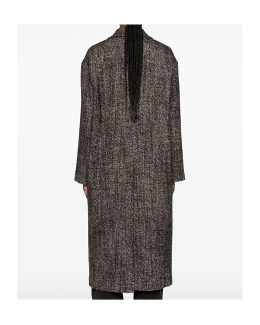 Tagliatore Gray Double-Breasted Taiored Coat