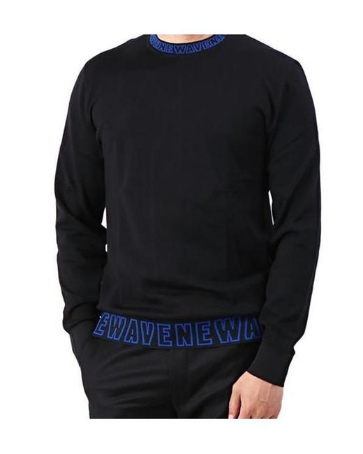 Dior Blue Long-Sleeved Sweater for men